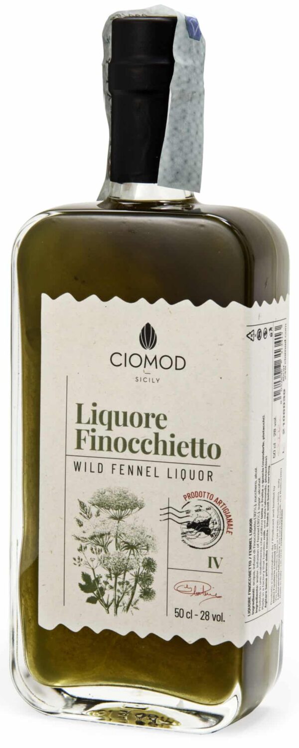 Liquore al Finocchietto Ciomod – Linea vintage - Freschezza Mediterranea e Proprietà Digestive 50 cl