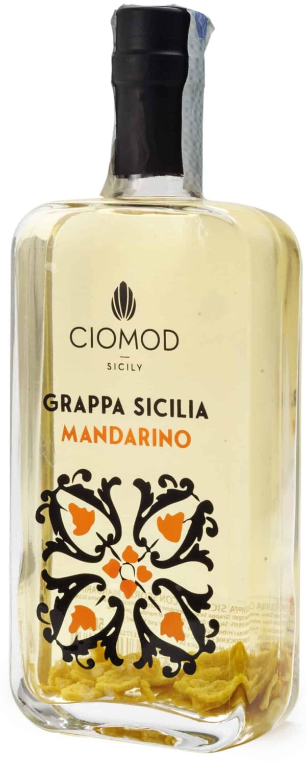 Grappa Sicilia al Mandarino Ciomod – Agrumi Siciliani in una Distillazione di Carattere 50cl e 10 cl