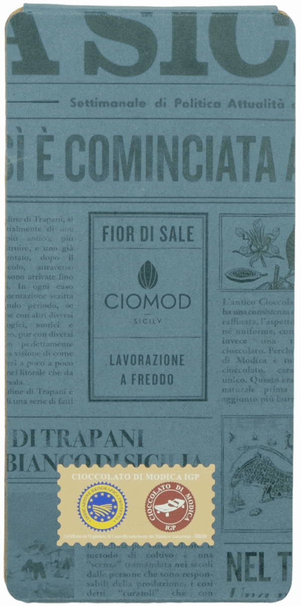 Cioccolato al Sale di Trapani 60% – Ciomod | Tavoletta Artigianale da 50 g | Intenso e Minerale
